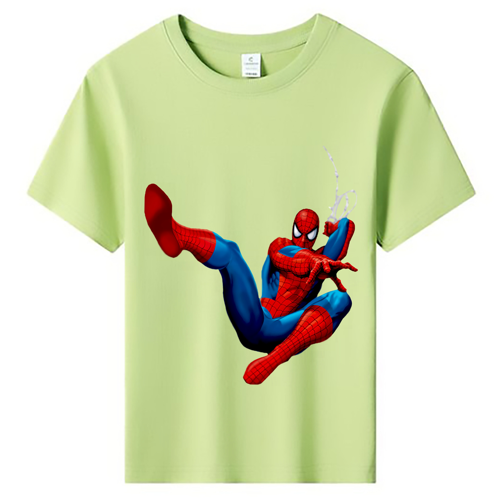 （画像用） Spider Man スパイダーマン 綿100％キッズTシャツ（フロントプリント）